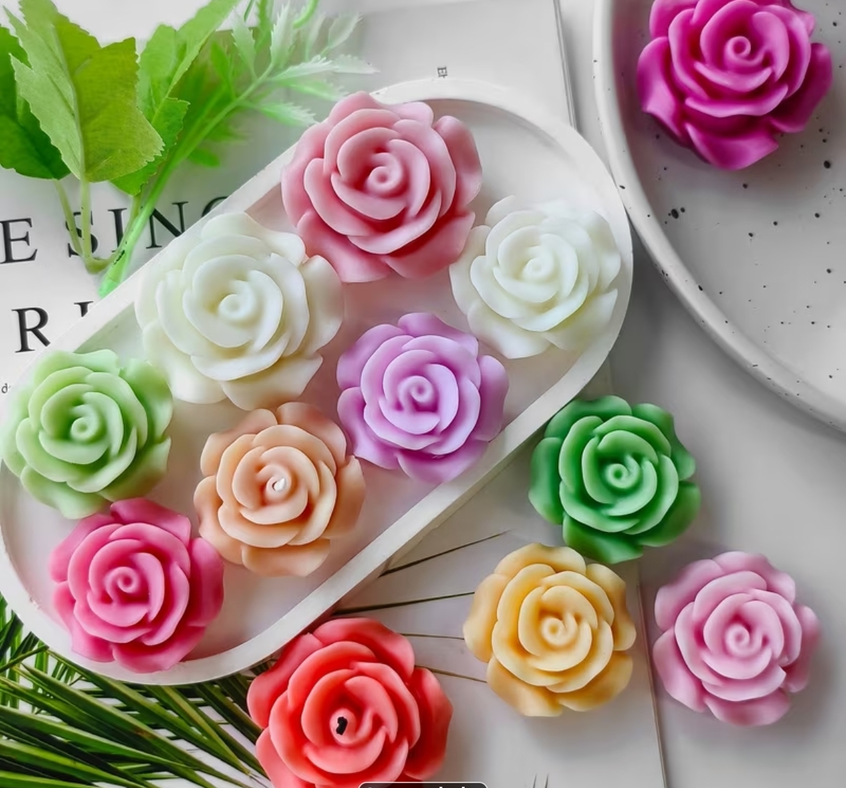 Molde petalos de Rosa