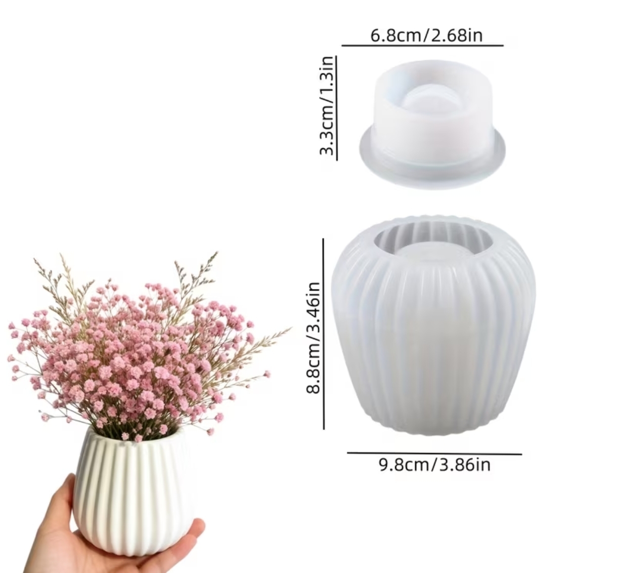 Molde Tarro para mecetas o velas