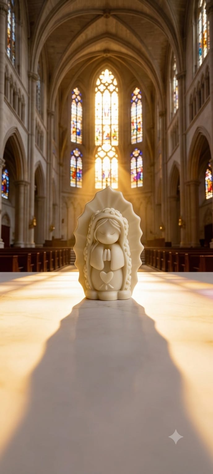 Molde Virgen Rezando Corazon