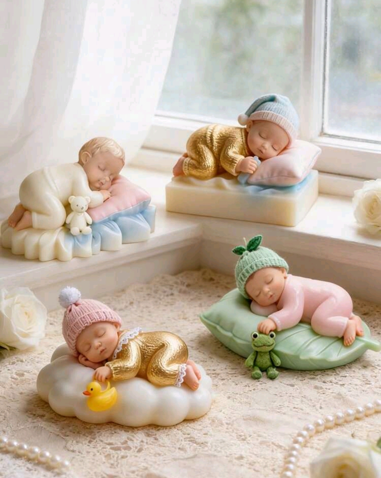 Molde bebe dormido Osito